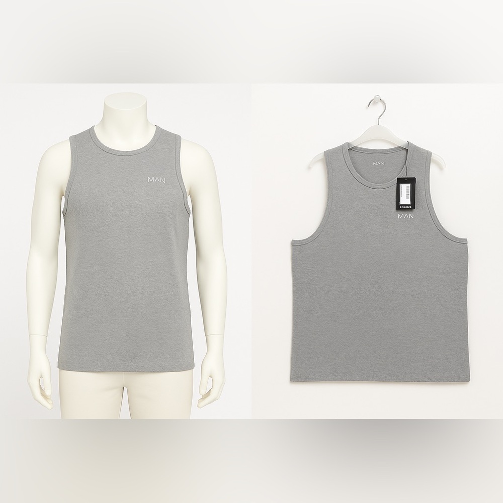 Man Active Luxe Tank Grey Mark